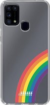 6F hoesje - geschikt voor Samsung Galaxy M31 -  Transparant TPU Case - #LGBT - Rainbow #ffffff