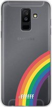 6F hoesje - geschikt voor Samsung Galaxy A6 Plus (2018) -  Transparant TPU Case - #LGBT - Rainbow #ffffff