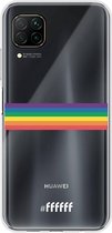 6F hoesje - geschikt voor Huawei P40 Lite -  Transparant TPU Case - #LGBT - Horizontal #ffffff