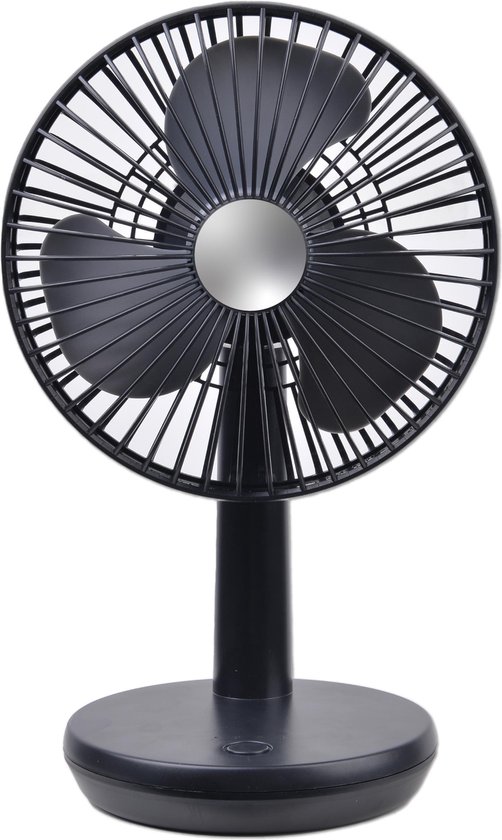 Silvergear Bureau Ventilator Draadloos - Kleine Stille Mini USB Fan - Hand ventilatoren - Zwart