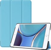 Tablet hoes geschikt voor iPad Mini 2021 - Tri-Fold Book Case - Licht Blauw