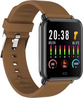 Achaté Smartwatch - Activity Tracker - Waterproof - Slaapmonitor - Berichten Notificaties - Bruin