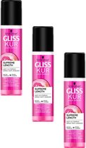 Gliss Kur Supreme Length Anti-Klit Spray  - Voordeelverpakking 3 x 200 ml