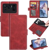 Xiaomi Mi 11 Ultra hoesje - MobyDefend Luxe Wallet Book Case (Sluiting Zijkant) - Rood - GSM Hoesje - Telefoonhoesje Geschikt Voor: Xiaomi Mi 11 Ultra