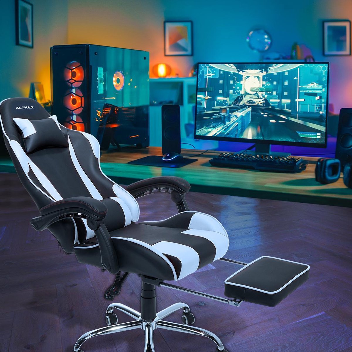 De AlphaX Gamestoel - Game bureaustoel van LifeGoods