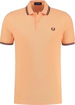 Polo Fred Perry twin Tipped - Homme - orange clair - noir