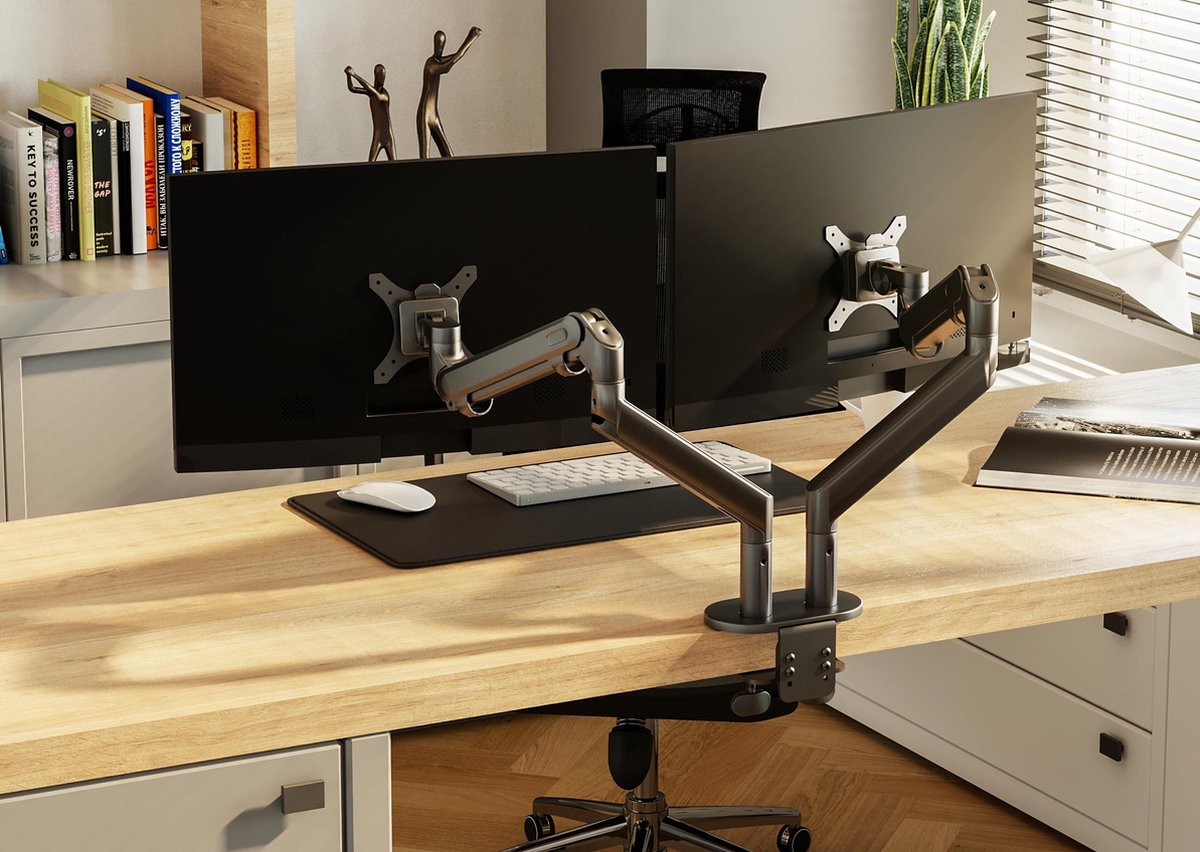 Dubbele - Ergonomische Monitorarm thumbnail 2