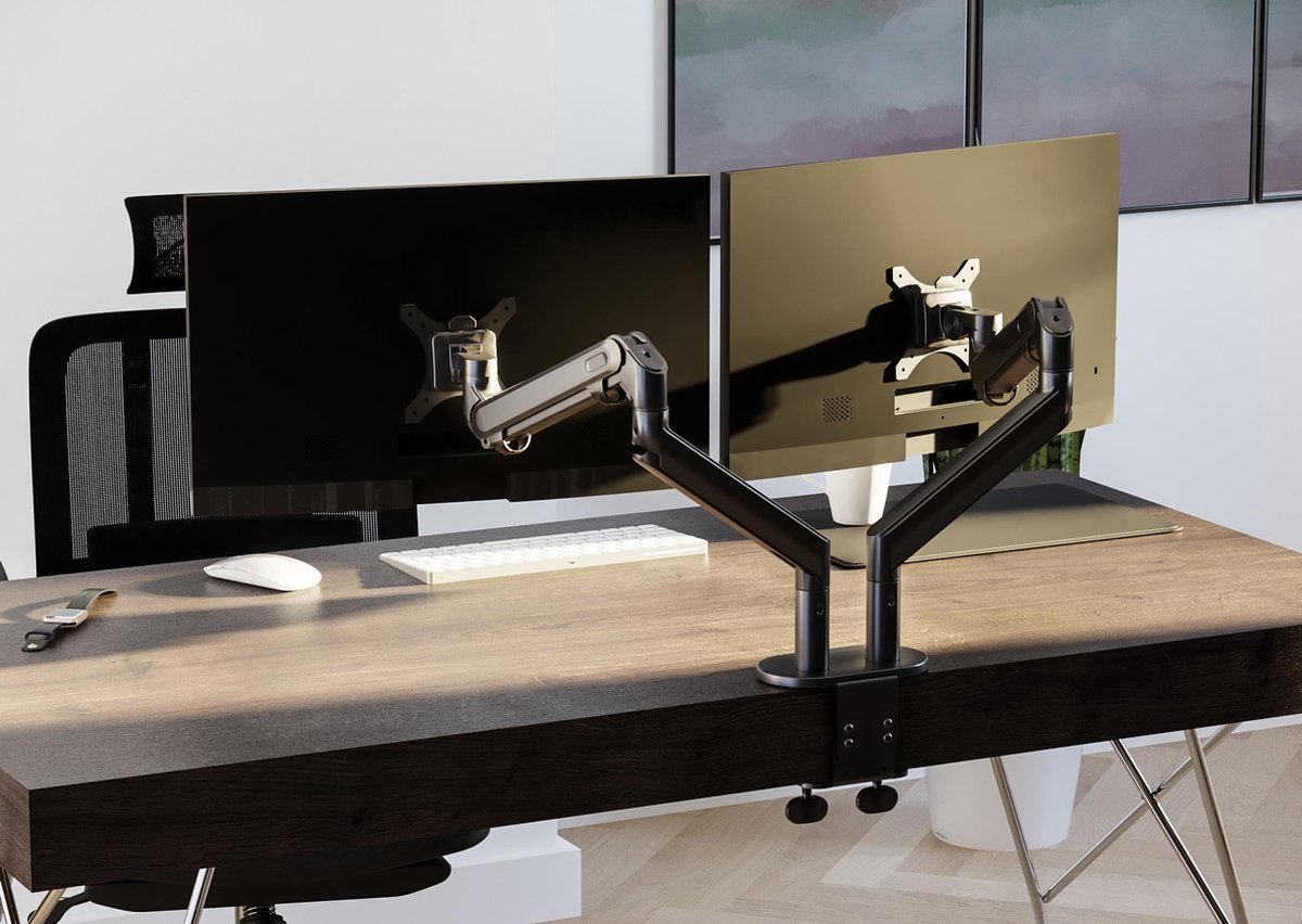 Dubbele - Ergonomische Monitorarm thumbnail 6