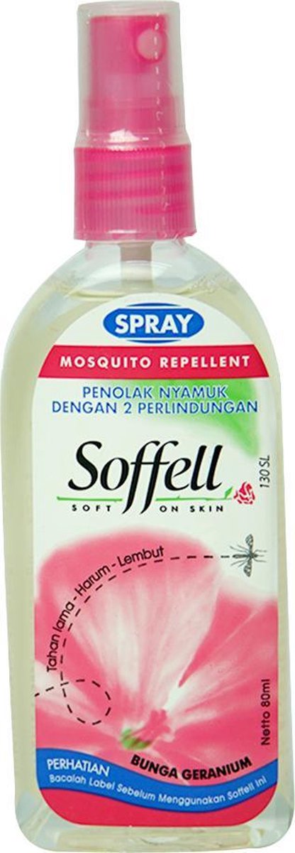Goedkoopste Soffell Soft on Skin muggenspray (Bunga Geranium) - 80ml