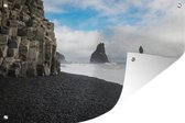 Tuindecoratie Strand - IJsland - Basalt - 60x40 cm - Tuinposter - Tuindoek - Buitenposter