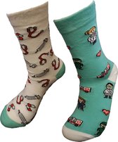 Verjaardag cadeau - Medicijn sokken - Dokter sokken - Mismatch Sokken - Leuke sokken -Valentijn - Vrolijke sokken - Luckyday Socks - Zuster sokken- Verpleging Sokken - Socks waar j