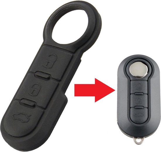 Autosleutel rubber pad 3 knoppen SIPRSC8 geschikt voor Fiat sleutel / Fiat  500 / Punto... | bol.com
