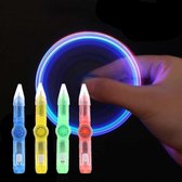 Lichtgevende Fidget Spinner Pen - de nieuwste rage! | Groen | 8 cm | LED Verlicht | Anti Stress | Verslavend