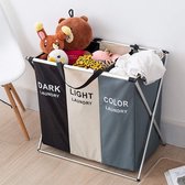 Wasmand - Wassorteerder - Wasmanden - Wasmand 3 vakken - Opvouwbaar - Wasbox - Laundry Basket