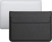 13 inch PU Leer envelop sleeve met standaard - Zwart