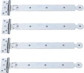 GeZu Impex® T scharnieren Gegalvaniseerd 400 mm voor zware poort windows hek loodsen leveringen