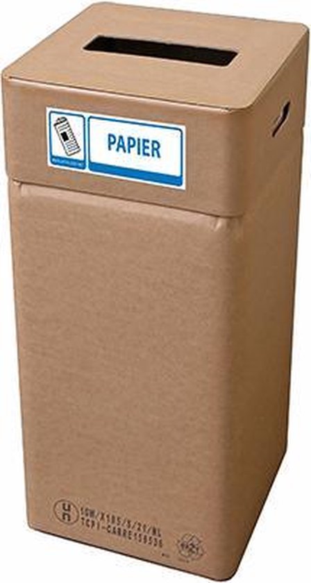 Lichaam levering sneeuw Afvalbak karton, Afvalbox papier (hoog 80 cm herbruikbaar) | bol.com