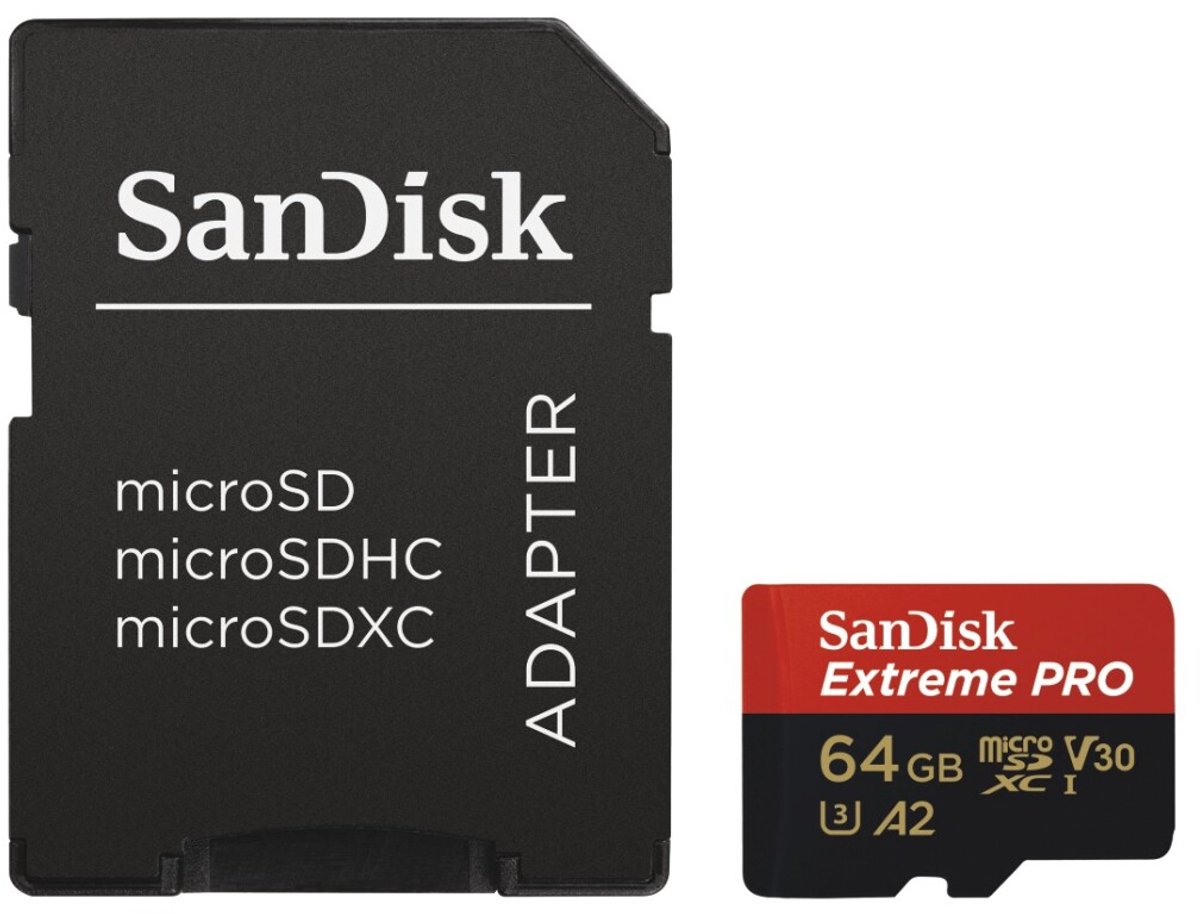 SanDisk MicroSDXC Extreme PRO 64GB 170MB/s + SD Adapter