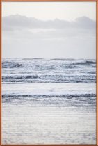 JUNIQE - Poster met kunststof lijst The Sea -13x18 /Grijs