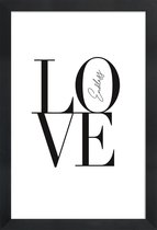 JUNIQE - Poster in houten lijst Endless Love -30x45 /Wit & Zwart