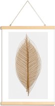 JUNIQE - Posterhanger Skeleton of a Leaf II -20x30 /Bruin & Wit