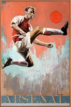 JUNIQE - Poster met kunststof lijst One Love Arsenal -20x30 /Blauw &