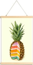 JUNIQE - Posterhanger Pineapple Cake -40x60 /Kleurrijk