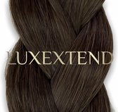 LUXEXTEND Weave Hair Extensions #2 | Human hair Brown | Human Hair Weave | 60 cm - 100 gram | Remy Sorted & Double Drawn | Haarstuk | Extensions Bruin | Extensions Haar | Extension