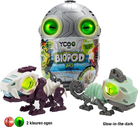 YCOO -MEGA BIOPOD - Robot Dinosaure intéractif dans sa capsule - 25 pieces  - Des 5 ans
