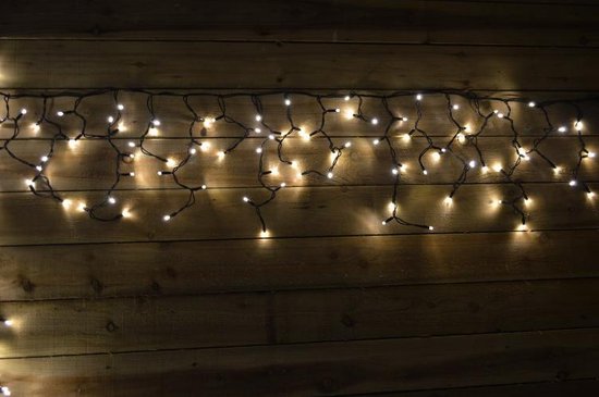 IJspegelverlichting - warm wit lichtgordijn - 200 LED - 4 meter - binnen en  buiten -... | bol.com