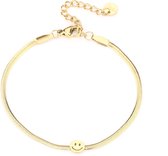 Michelle Bijoux Armband Smiley Glad Ketting Goud JE13386