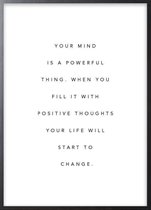 Poster Met Zwarte Lijst - Your Mind Poster