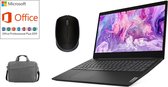 Lenovo ideapad 3 - 15 inch - AMD Ryzen 3 3250U - 4GB werkgeheugen - 128GB SSD - Incl. Lenovo 15.6 Toploader Grijs (T210) - Windows 10 - incl. Office Professional! (verloopt niet, g