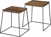 Tower Living Renew Donau Bijzettafel Set Hout & Staal