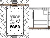 Cadeau set - Button opener met magneet met tekst 'voor de leukste papa' Bier - Vaderdag cadeau