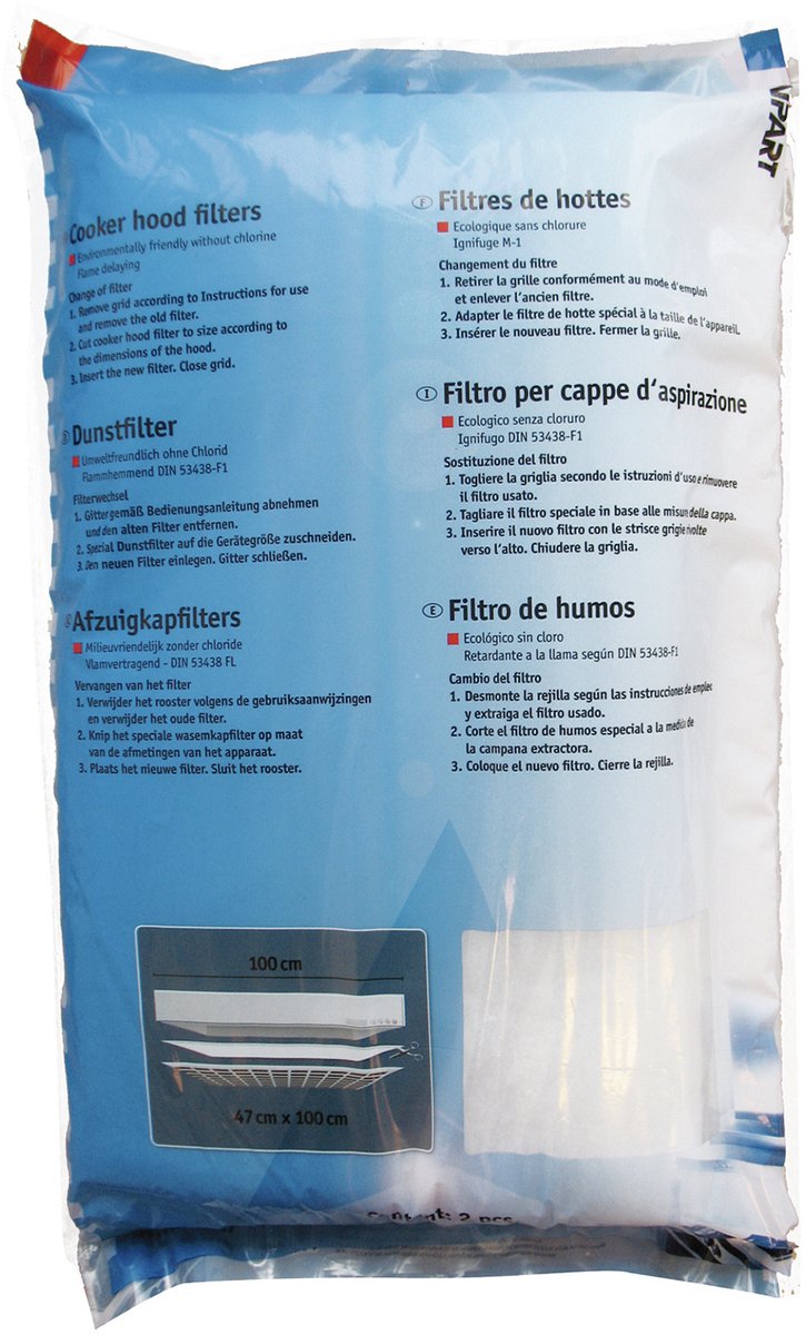 afzuigkapfilter set 47x100cm