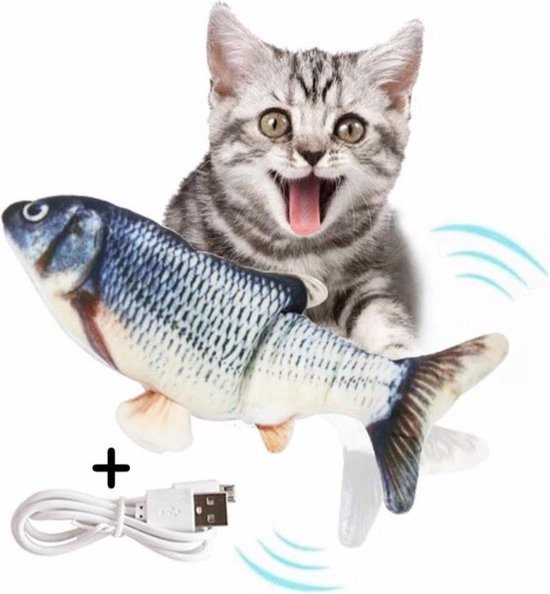 ethisch breken wervelkolom Kattenspeeltjes – Bewegende Vis met Catnip Kattenkruid – Kattenspeelgoed  Intelligentie... | bol.com