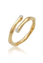 Elli Women's Lady Ring 925 Silver 2 Crystal 52 Goud 32020180