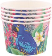 Snackbakjes EDITH - Roze / Multicolor - Karton - Ø 12 x h 8 cm - Set van 10 bakjes