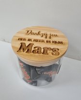 Juf en meester cadeau Potje met mars [Cadeau voor juf] [Bedankje Juf of meester] [Gepersonaliseerd cadeau einde schooljaar] [Dankzij jou heb ik meer in mijn mars]