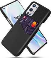 OnePlus 9 Pro (5G) Luxe Hybride Backcover met Pasjeshouder + PMMA Screenprotector _ Zwart