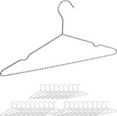 Relaxdays 30 x metalen kledinghangers - kleerhanger - draadhangers - dun - broeklat