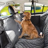 Waterdichte Hond Auto Seat Cover View Mesh Huisdier Kat Hond Carrier Hangmat Protector Auto Achter Achterbank Mat Voor Huisdier Reizen Black