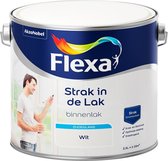 Bol.com Flexa Strak in de Lak - Watergedragen - Zijdeglans - wit - 25 liter aanbieding