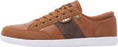 KUNZO Heren sneakers laag - Cognac - maat 43