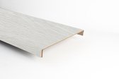 Trapverbouwing.nl - Traprenovatie overzettrede - Laminaat - Lichtgrijze Eik - 130 x 61 cm
