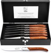 Couteaux à steak Laguiole Style de Vie Luxury Line - 6 pièces - Palissandre