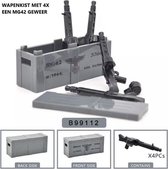 X42 - Duitse wapenkist "MG42" - Custom printed - WW2 Bouwstenen - Lego fit - WW2 - Soldaten - Militair - Tank - Army - Bouwstenen - Wapens - Geweren - Brick - Tweede Wereld Oorlog