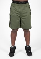 Gorilla Wear Mercury Mesh Shorts - Sportbroek heren - Legergroen/Zwart - 2XL/3XL