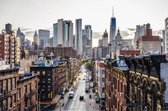 120 x 80 cm - New York & Empire State Building - Glasschilderij - schilderij fotokunst - foto print op glas